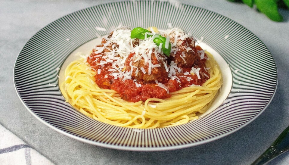 Pasta med kjøttboller er en skikkelig favoritt.