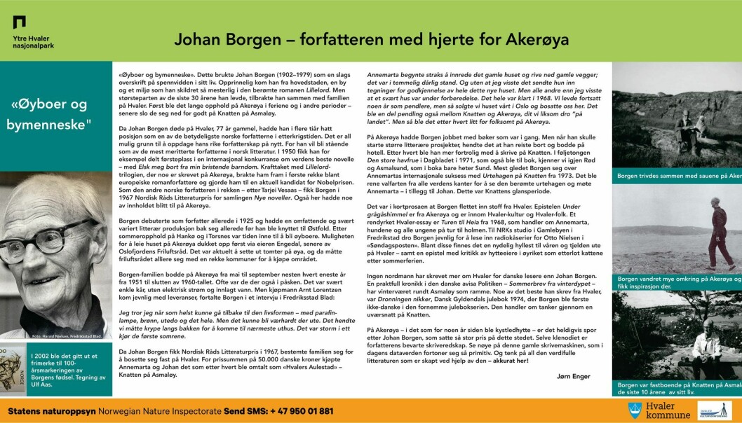 Johan Borgen - en forfatter med hjerte for Akerøya.
