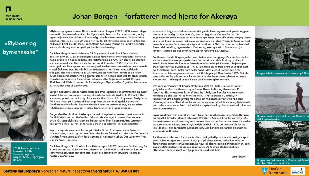 Johan Borgen - en forfatter med hjerte for Akerøya. Johan Borgen - en forfatter med hjerte for Akerøya.