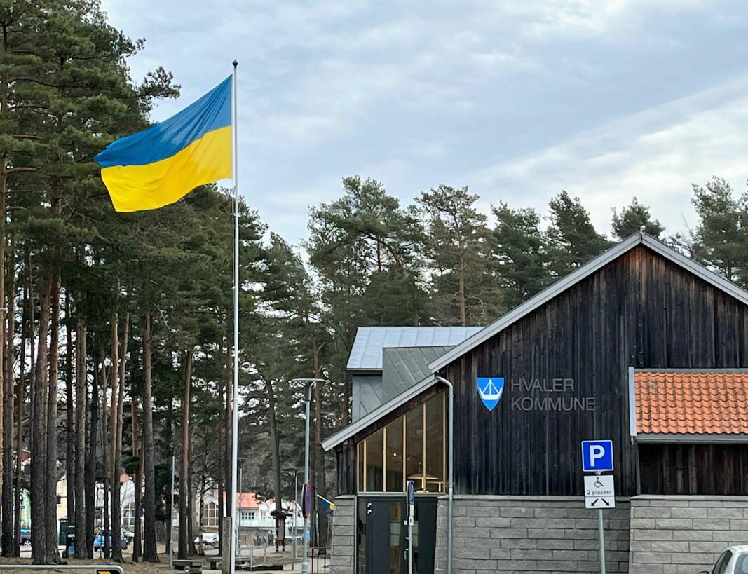 Derfor vaier det ukrainske flagget utenfor rådhuset