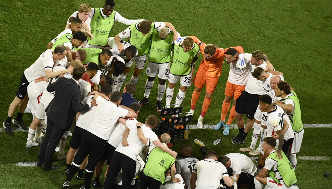 Jens Petter Hauge og Eintracht Frankfurt er europaligamestere og skal spille i mesterligaen kommende sesong. Jens Petter Hauge og Eintracht Frankfurt er europaligamestere og skal spille i mesterligaen kommende sesong.