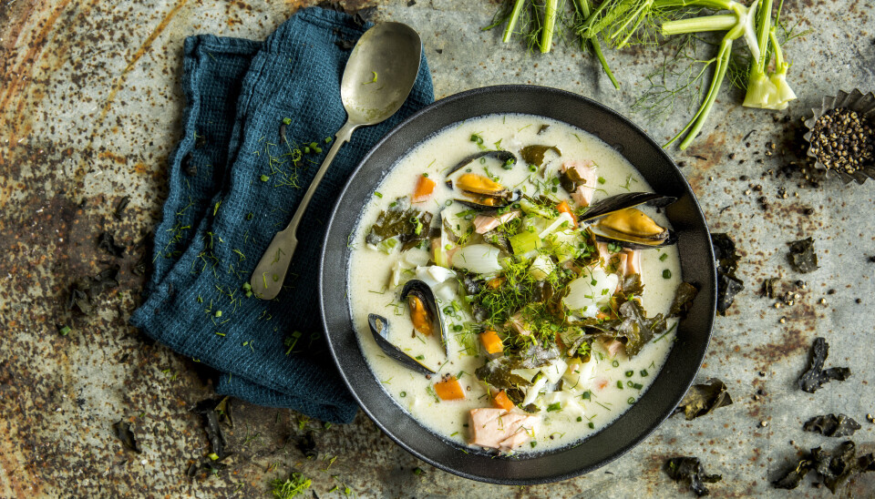 Fiskesuppe med tang og tare