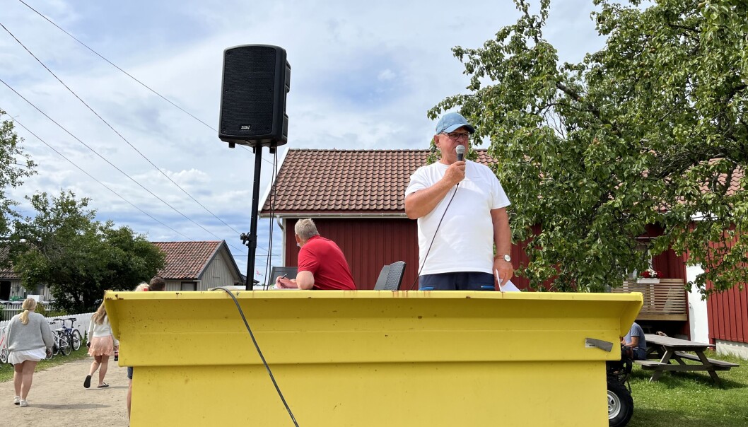 Speaker Morten Wensaas var i storslag lørdag. Speaker Morten Wensaas var i storslag lørdag.