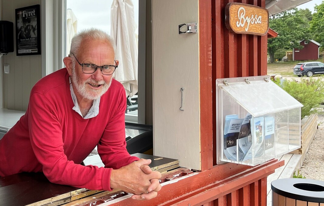 Paul Henriksen på tribuneplass. Paul Henriksen på tribuneplass.