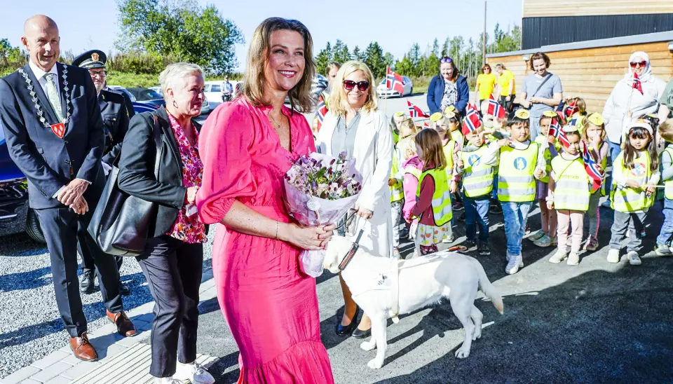 Prinsesse Märtha Louise på den offisielle åpningen av Hundeskolen Veiviseren i regi av Norges Blindeforbunds førerhundanlegg på Ås. En ny undersøkelse viser at flere mener prinsessen bør slutte å representere kongehuset.