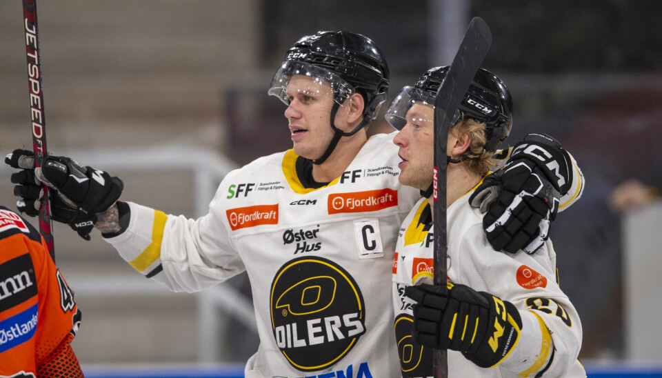 Stavanger Oilers Tommy Kristiansen og Thomas Berg-Paulsen vant NM-sluttspillet i fjor. Nå er datoene klare for årets sluttspill.