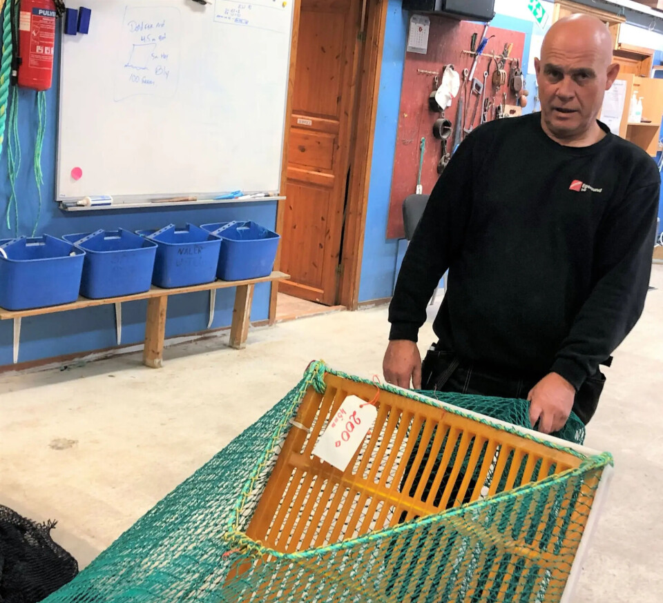 Ingen hundekjelke, men en trål med rist. Denne gjør at det kun er reker som kommer igjennom sprinkelhullene på 19 mm. All fisk loses ut igjen i det fri.