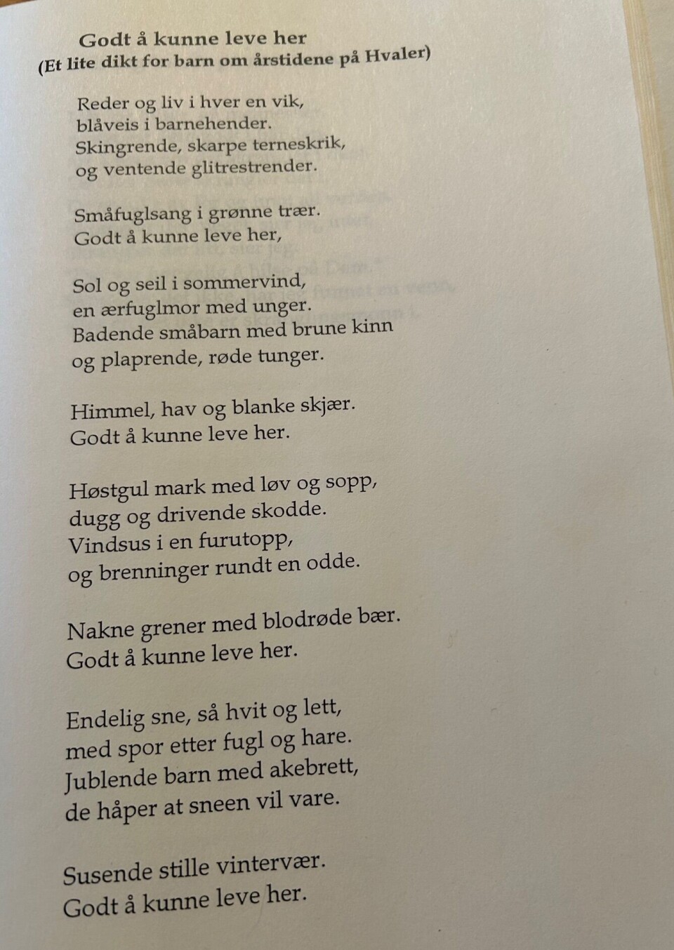 Dikt fra Asbjørn Rummelhoff, utgitt i boka 'På fallrepet'.