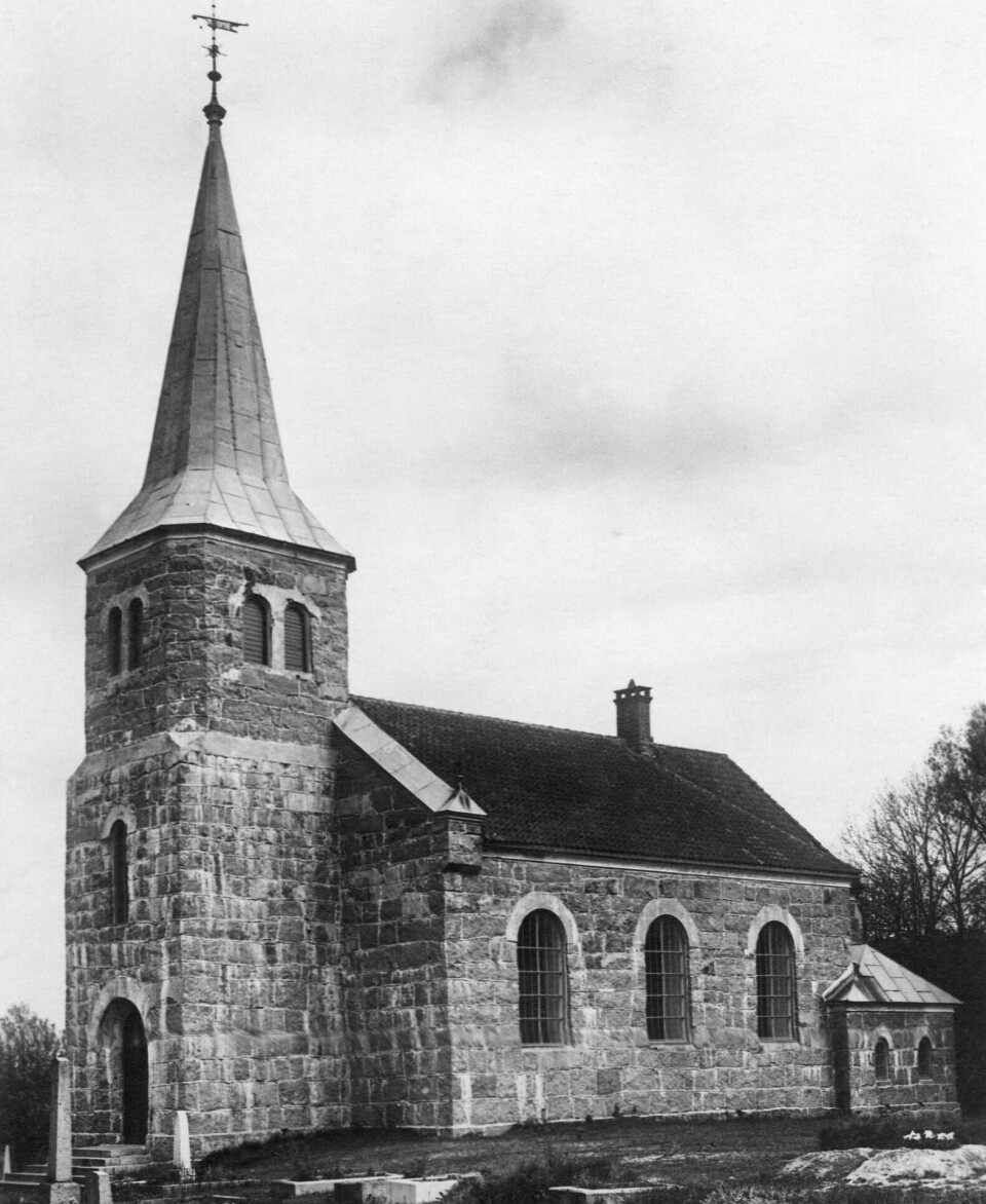 Spjærøy kapell, foto antatt fra 1920-tallet.