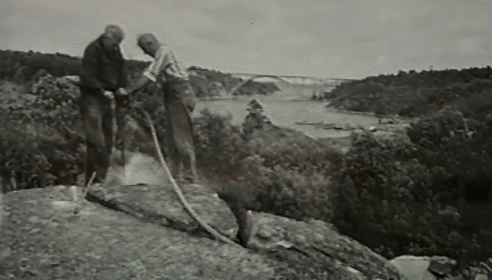 Fra videoen 'Stenhoggerne på Dypedal' NRK 1966