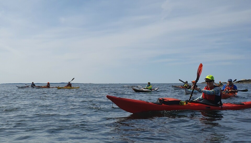 Foto fra en av turene i godværet lørdag.