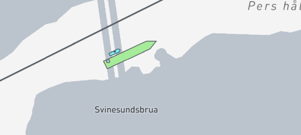 Grunnstøting under Svinesundbroen - er trukket fra grunn